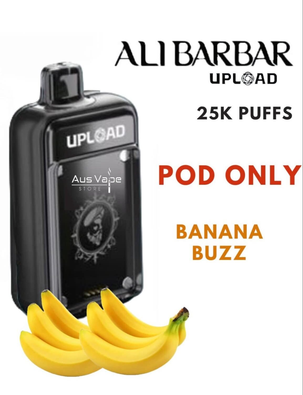 ALIBARBAR UPLOAD POD ONLY – BANANA BUZZ – 25000 PUFFS