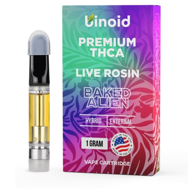 THC Carts – Binoid Premium THCA Live Rosin Carts 1g 80%THCA